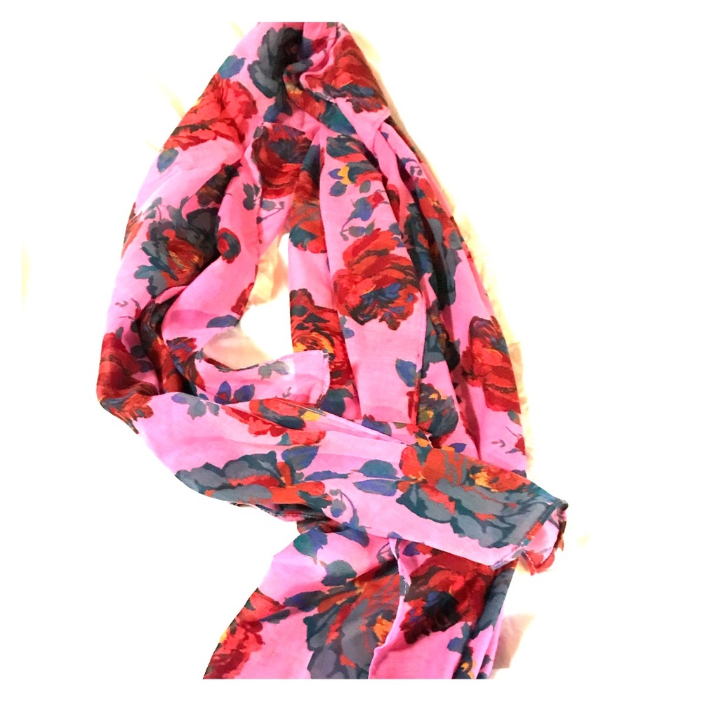 Light weight floral scarf
